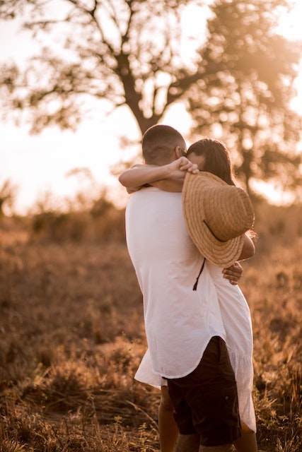 Couple in a field